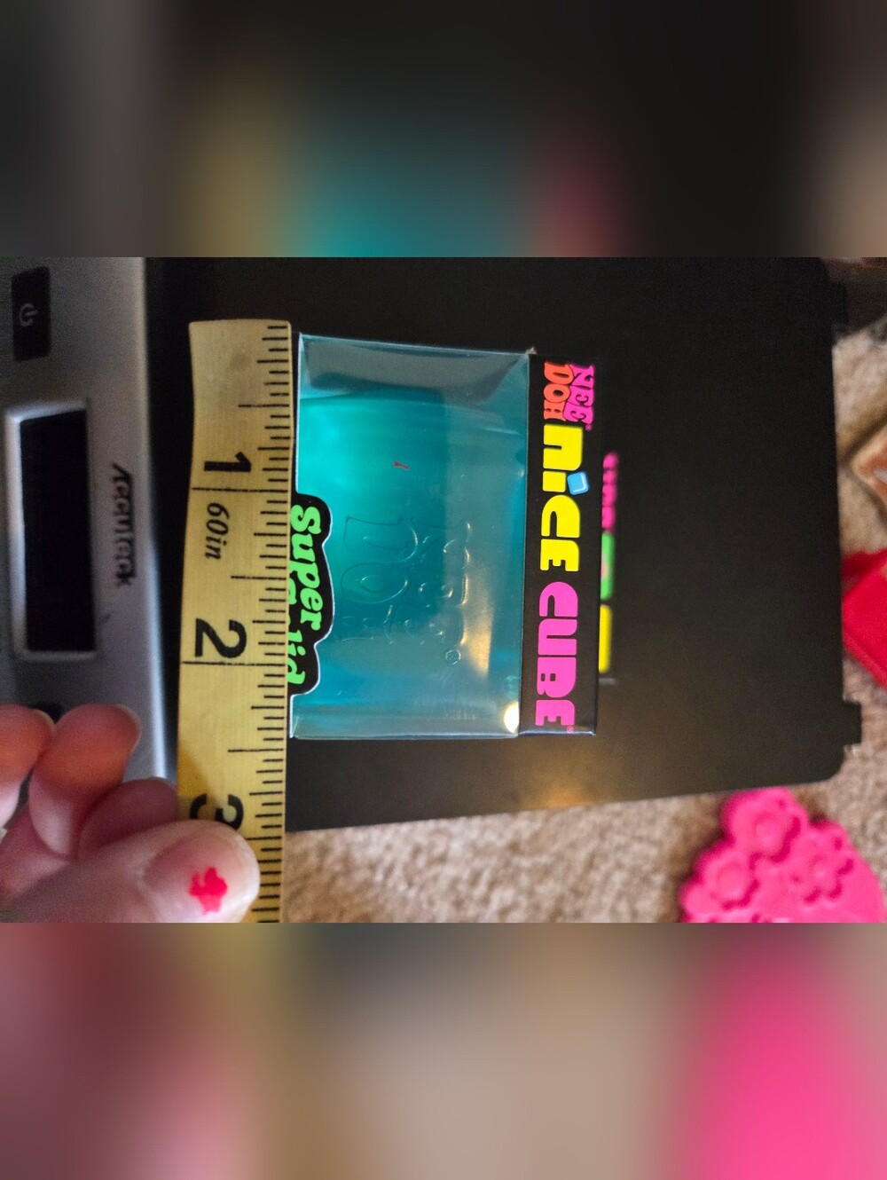 New NeeDoh Nice Cube blue. Super solid squish toy!Fun stress reliever. - Picture 2 of 16